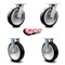 Service Caster 8 Inch Kingpinless Rubber on Aluminum Wheel Swivel Caster Swivel 2 Rigid, 2PK SCC-KP30S820-RAR-2-R-2 - alternate 3